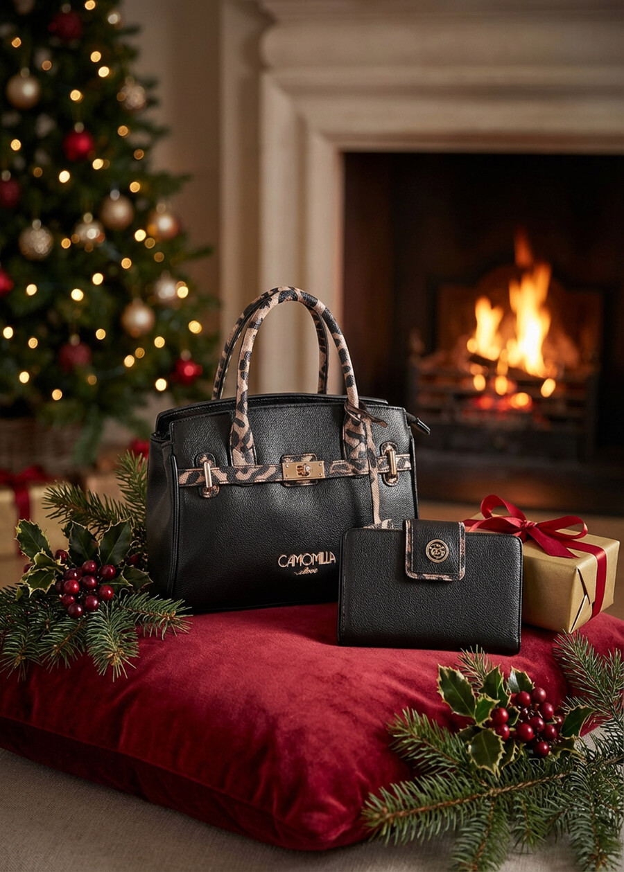 Gift Idea – Deer-Print Shopper e Animalier-Detail NERO BLACK Woman , image number 1