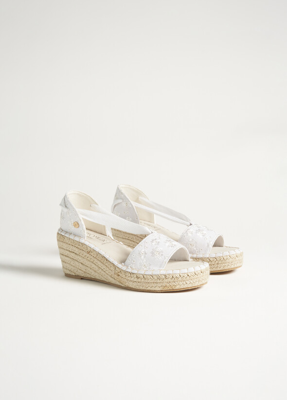 Estrella cotton espadrilles BIANCO WHITE Woman null