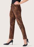 Pantalone Kate in velluto animalier MARRONE CASTAGNA Donna immagine n. 2