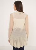 Cardigan Caren in filo con cinta BEIGE LIGHT BEIGENERO BLACK Donna immagine n. 4