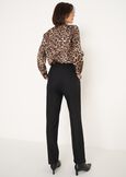 Leopard-Print Suit with Slim-Leg Trousers NERO BLACK Woman image number 9