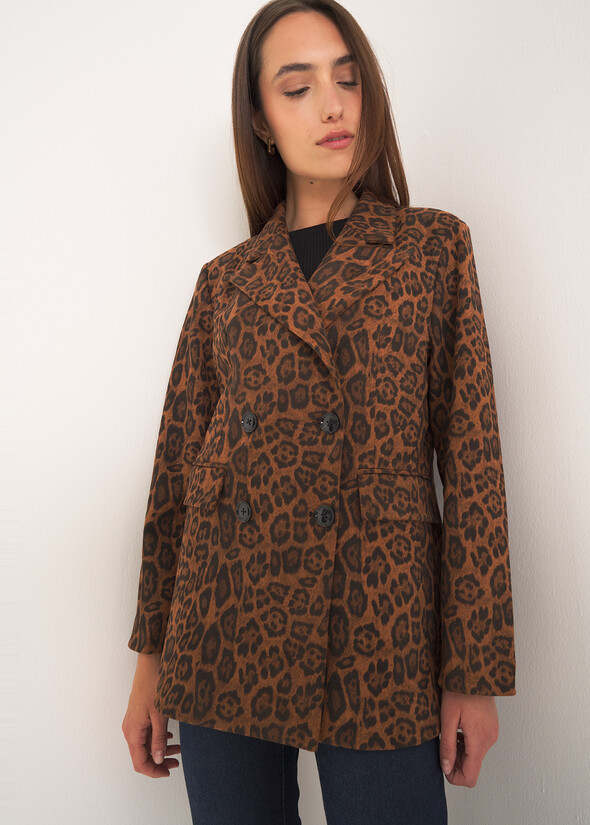 Germana double-breasted jacket MARRONE CARAMELLO Woman null