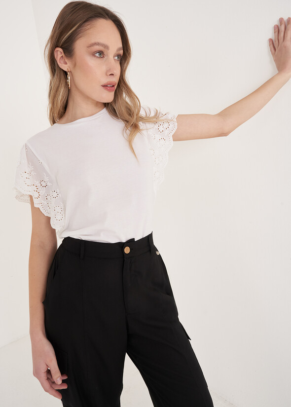 Sally 100% Cotton T-Shirt BIANCO WHITE Woman null