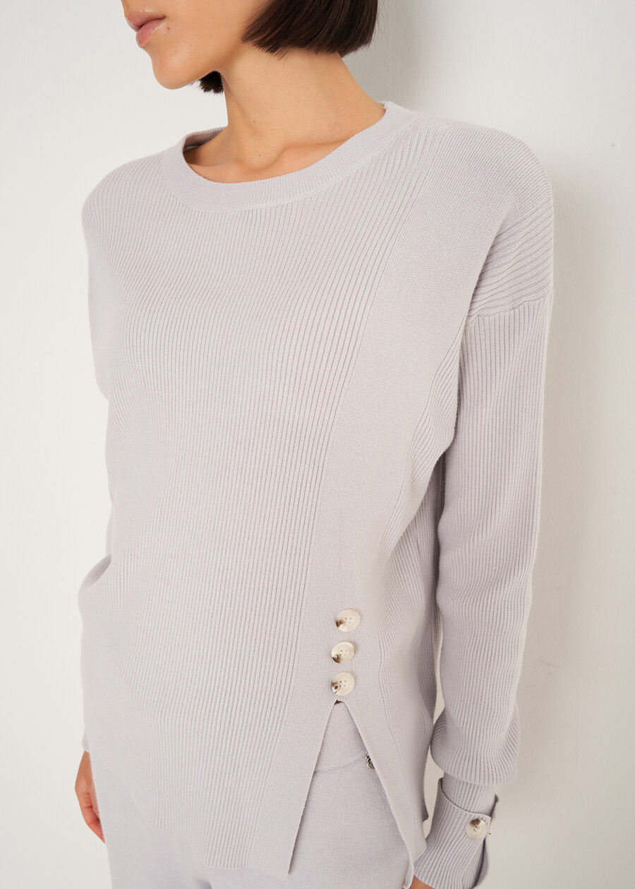 Mara ribbed sweater MARRONE CAFFEGRIGIO PERLA Woman , image number 3