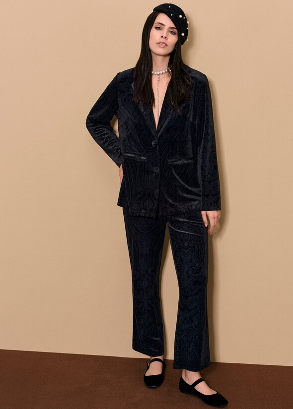 Pantalone Victoria in velluto NERO BLACK Donna null