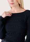 Morata jersey with pearls NERO BLACK Woman image number 2