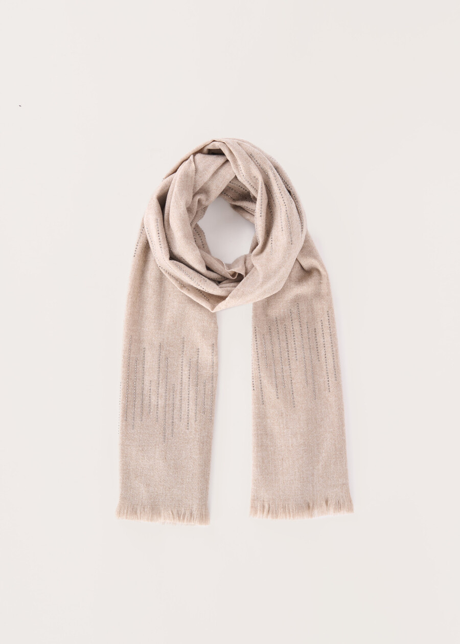 Sciarpa Shana con strass BEIGE DOESKINNERO Donna , immagine n. 1