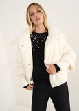 Piumino Percey a cappetta bimateriale BIANCONERO Donna immagine n. 4