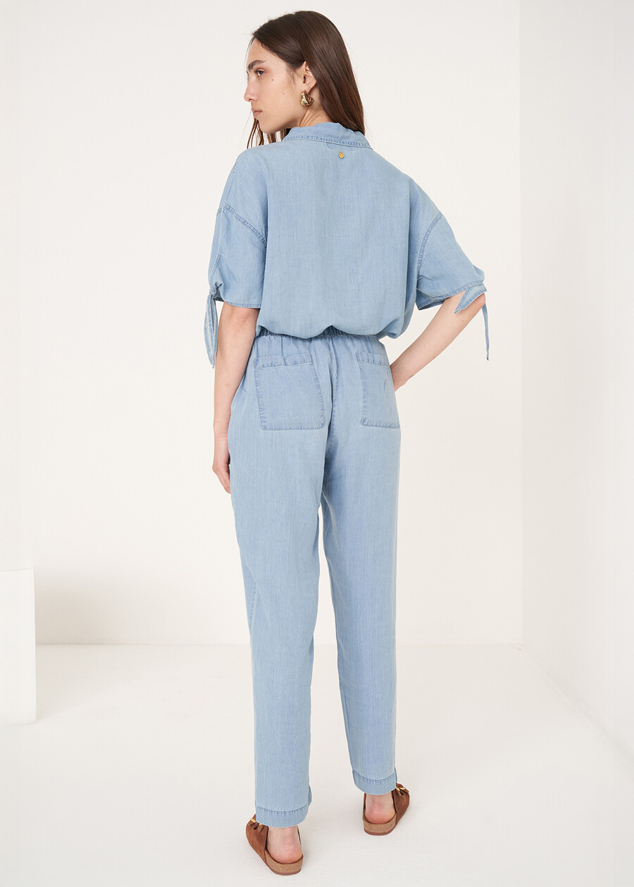 Pantaloni Poke effetto denim DENIM MEDIUM DENIM Donna , immagine n. 4