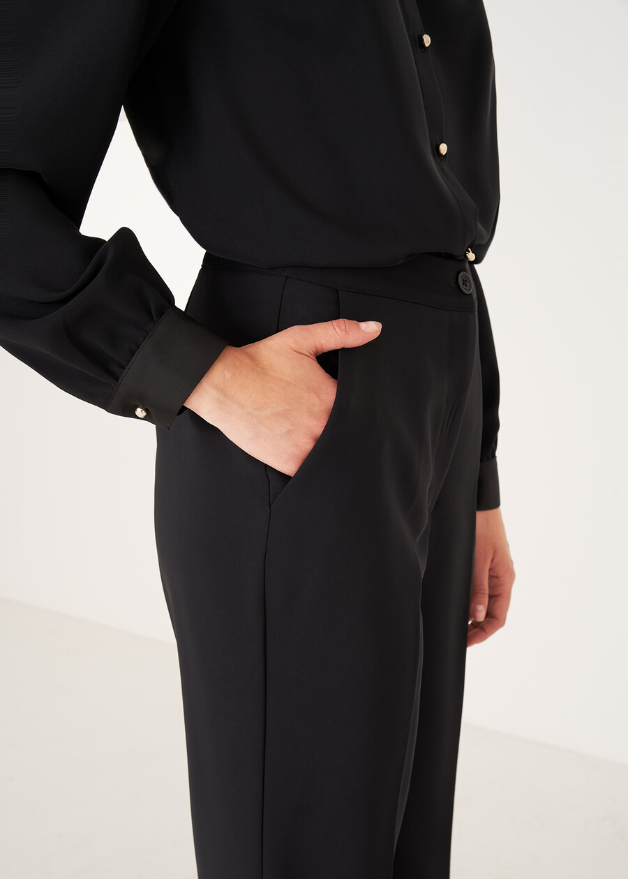 Pantalone Giorgia-L in cady NERO BLACK Donna , immagine n. 3