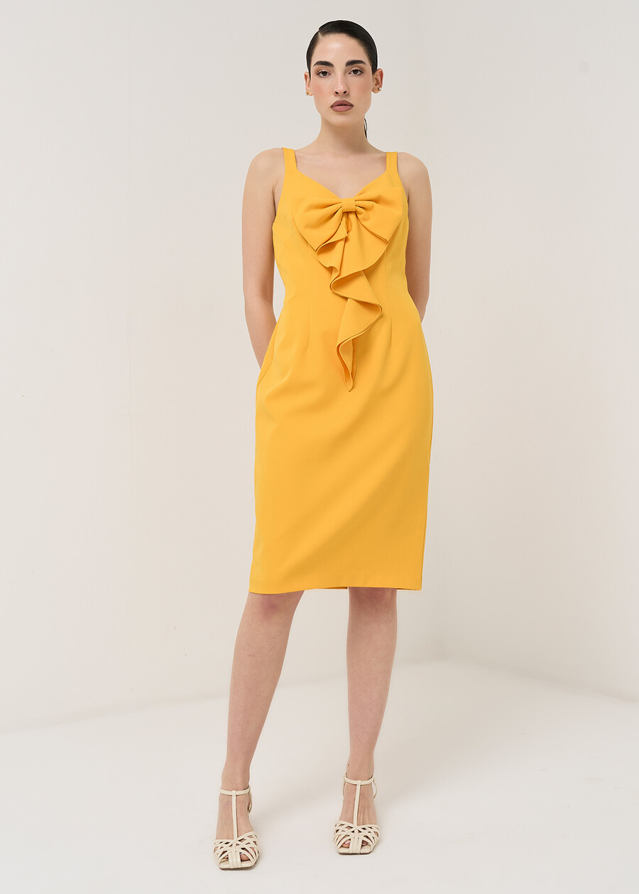 Agos dress with maxi bow ARANCIONE Woman , image number 2