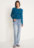 Carry braided knit cardigan with Swarovski buttons VERDE PAVONE Woman image number 4