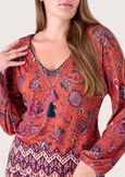 Blusa Serino con collana MARRONE RUGGINE Donna immagine n. 2
