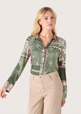 Clizia patchwork shirt VERDE MUSCHIO Woman image number 1
