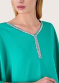 Blusa Samanta con strass BLU AQUAMARINE Donna immagine n. 2