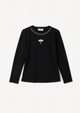 T-shirt Saffye con decorazioni gioiello NERO BLACK Donna immagine n. 5