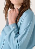 Carolina satin shirt BLUE CIELO Woman image number 2