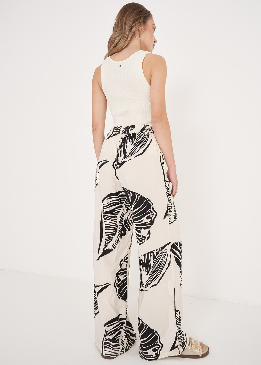 Pintus Leaf-Print Trousers NERO BLACK Woman , image number 5
