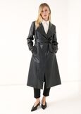 Timoty faux-leather trench coat NERO Woman image number 1