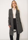 Cappotto Trench Coat-B in panno NERO BLACK Donna immagine n. 3