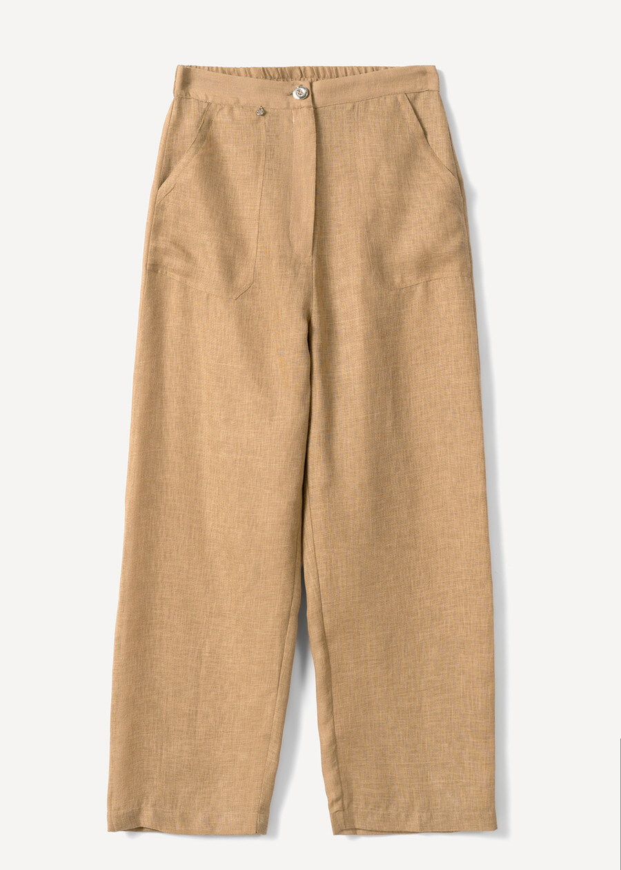 Pantaloni Park a vita alta BEIGE Donna , immagine n. 6