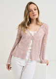 Cardigan Maris con profili ondulati ROSA Donna immagine n. 1
