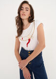 Sunny t-shirt with horn print BIANCO WHITE Woman image number 1