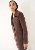 Chris single-breasted diagonal wool-blend coat BEIGE LATTEMARRONE Woman image number 3