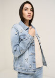 Giubbino Grey applicazioni DENIM MEDIUM DENIM Donna immagine n. 2