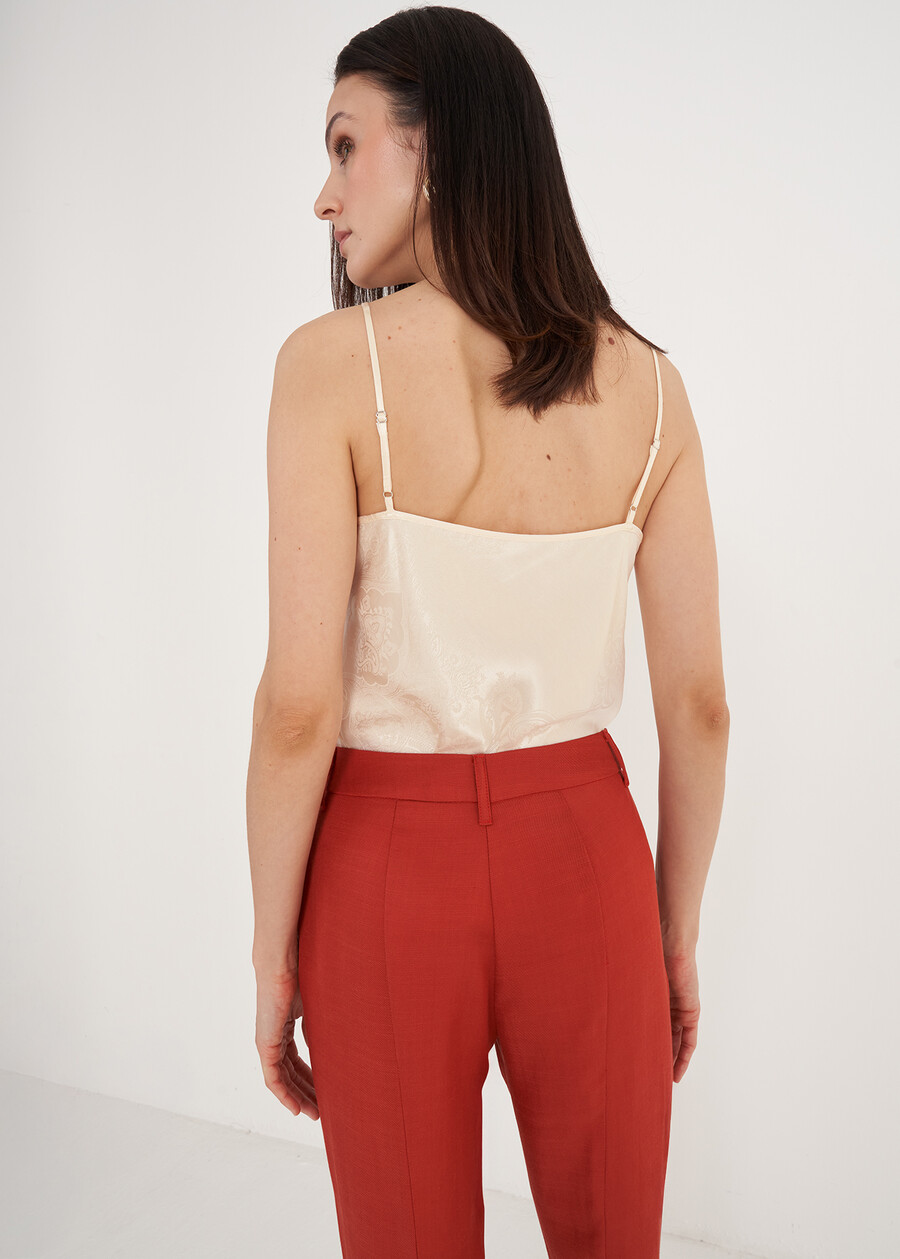 Texas Silk Jacquard Top GRIGIO SILVER ORO GOLDEN Woman , image number 3