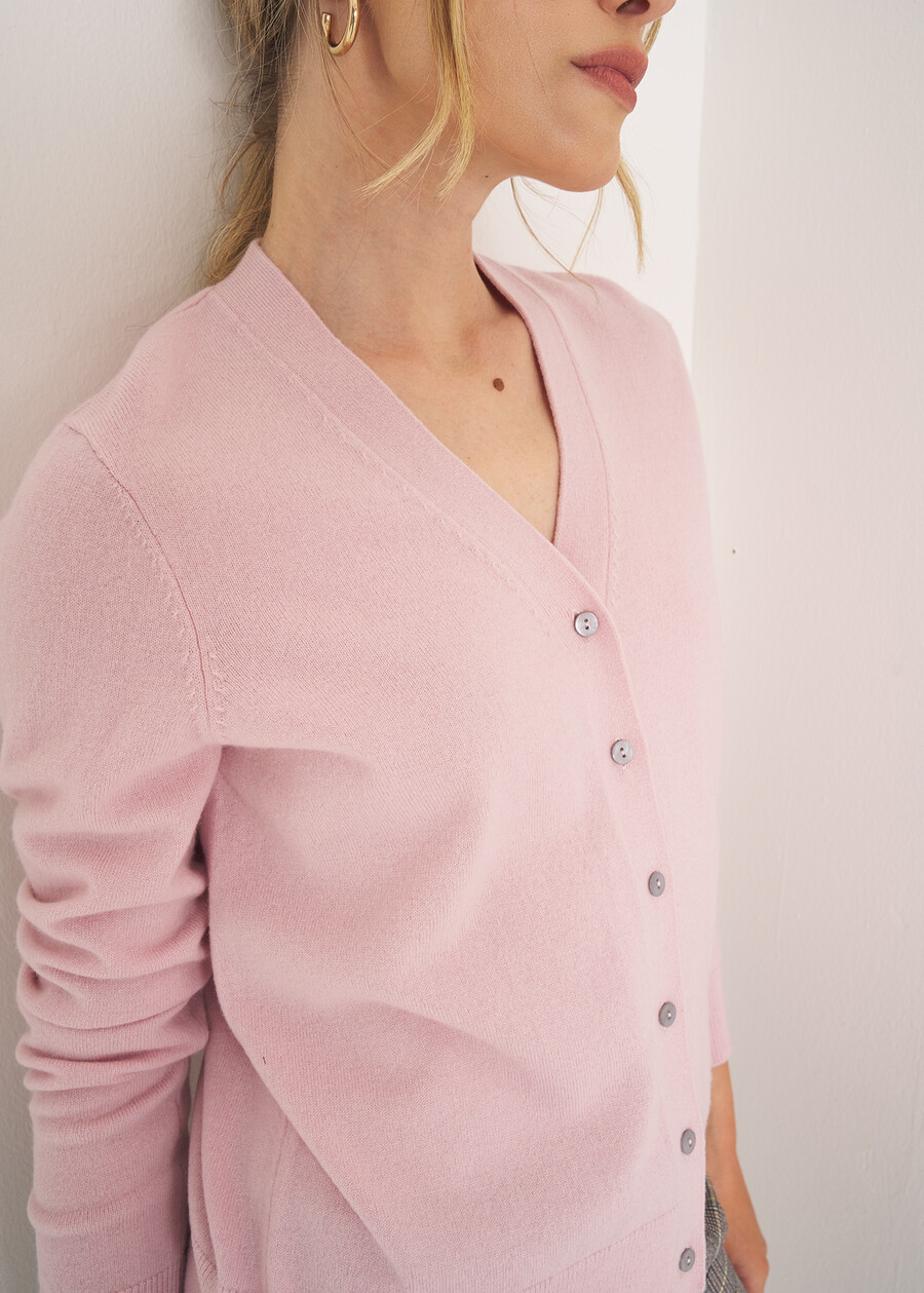 Cardigan Cash in pura lana CELESTE FIORDALISOROSA Donna , immagine n. 3