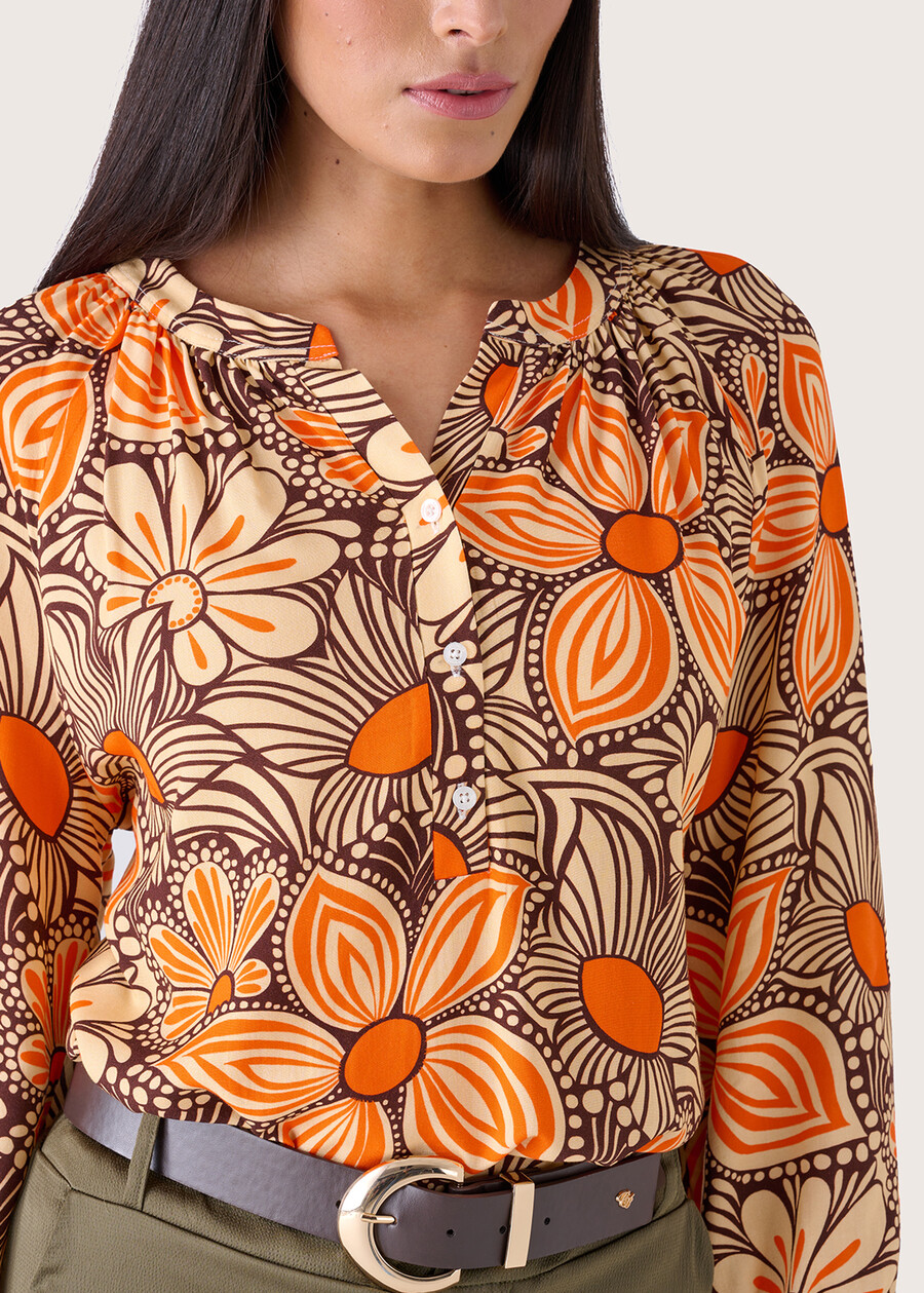 Sely ecovero viscose shirt BEIGE LIGHT BEIGE Woman , image number 2