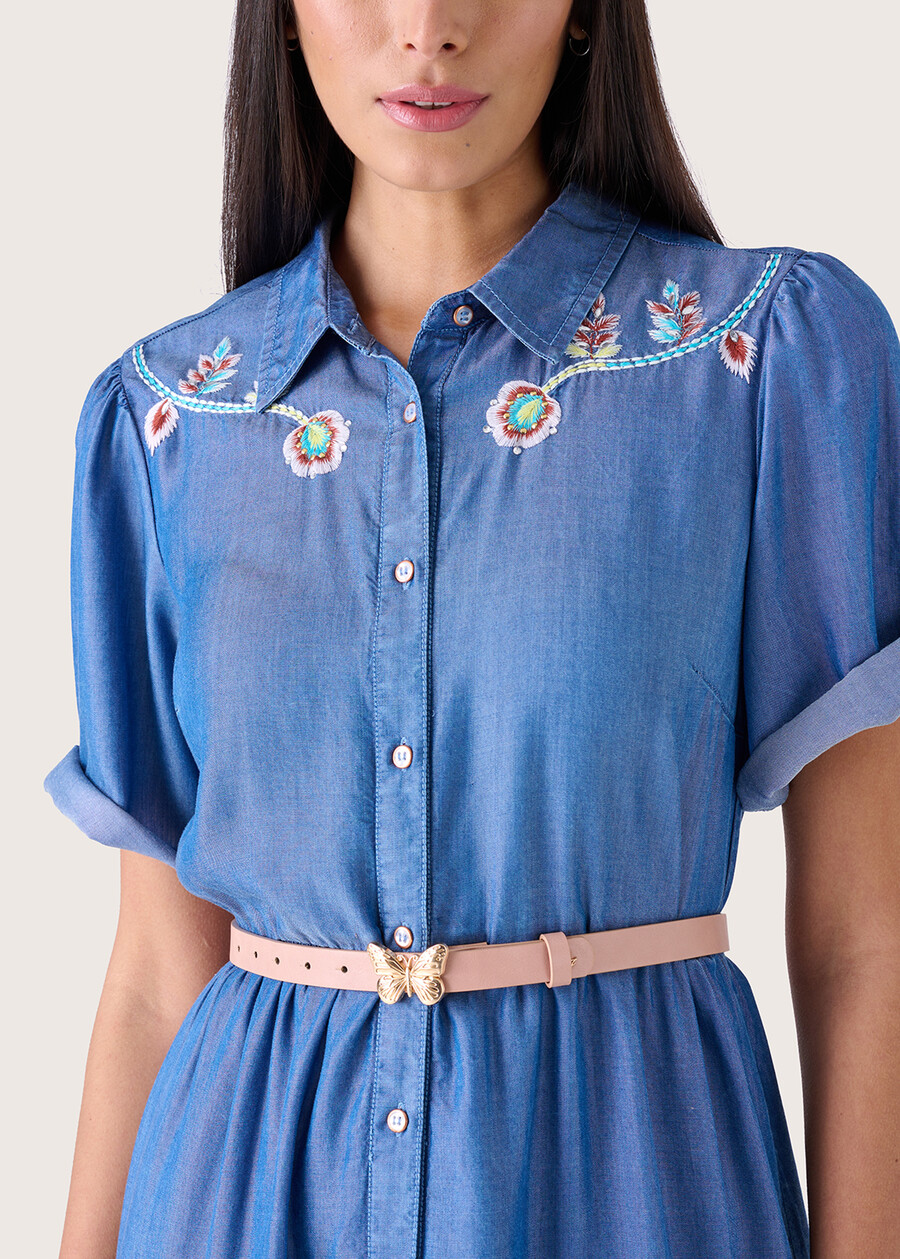 Arav 100% cotton denim dress DENIM Woman , image number 2