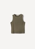 Top Tecla Con Strass Cristallo VERDE ALGABIANCO BURRO Donna immagine n. 4