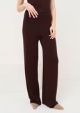 Pony wide lurex knit trousers MARRONE Woman image number 3