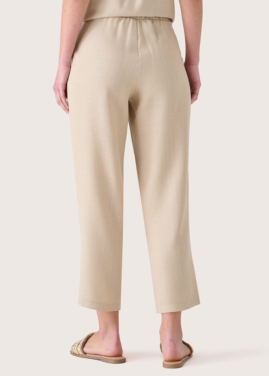 Cara matt effect trousers BEIGE Woman , image number 4