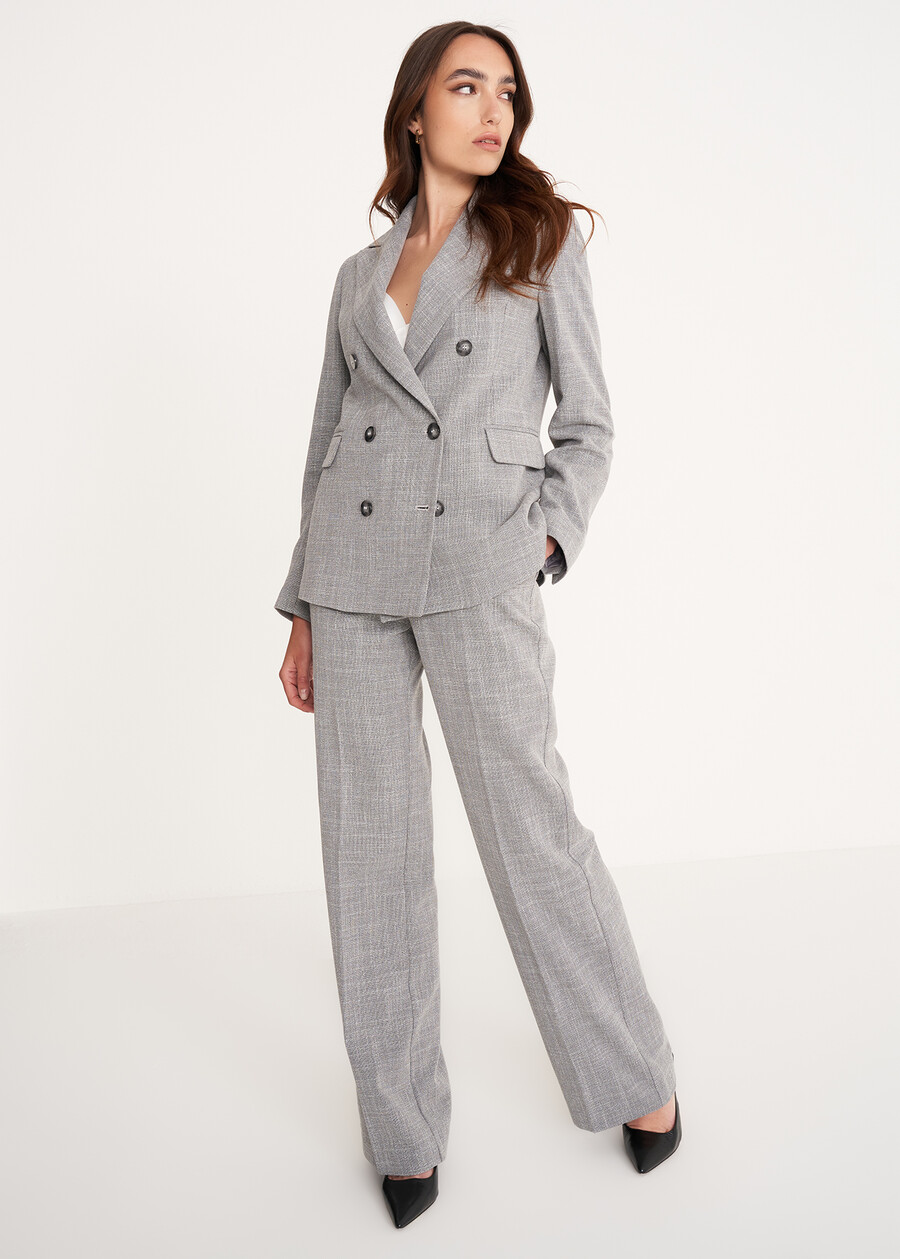 Pantaloni Giorgia in tessuto poliviscosa GRIGIO GREYVERDE PAVONE Donna , immagine n. 1