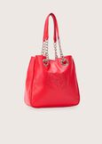 Brillac eco-leather shopping bag BLUE OLTREMARE ROSSO TULIPANO Woman image number 1