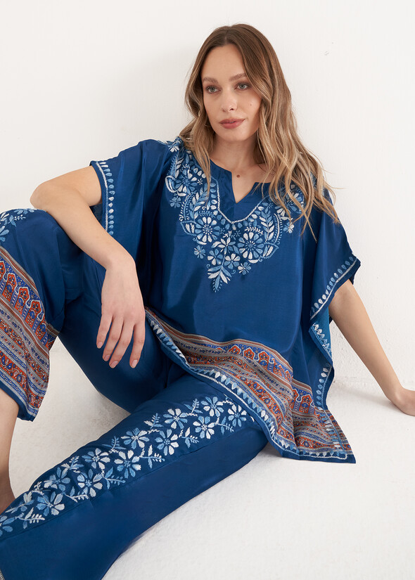 Batter Printed Blouse with Embroidery BLU OTTANIO Woman null