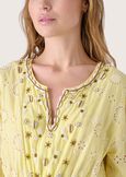 100% cotton short dress GIALLO BANANA Woman image number 2