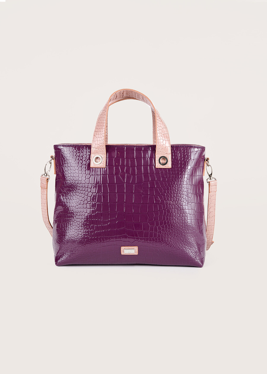 Bessie crossbody shopping bag VIOLA AMARANTOROSA ROMANTICOMARRONE CASTAGNAVERDE POKER Woman , image number 1