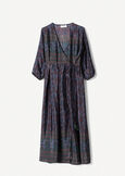 Artur ethnic print wrap dress BLU MIDNIGHTVIOLA VINACCIA Woman image number 6