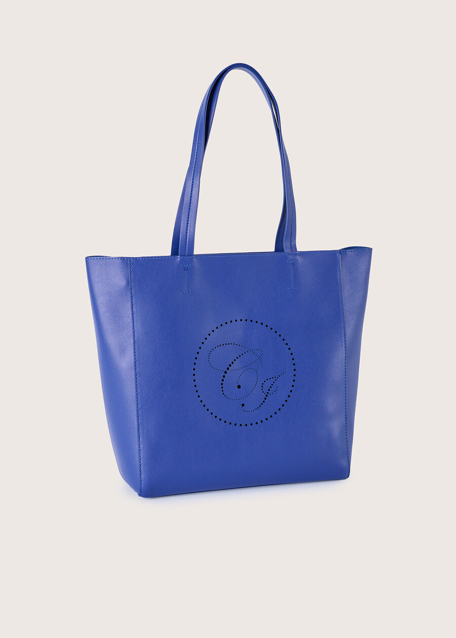 Shopping bag Bitta in ecopelle NERO BLACKBLU LAGUNABEIGE CREAMROSSO SYRAH Donna , immagine n. 1