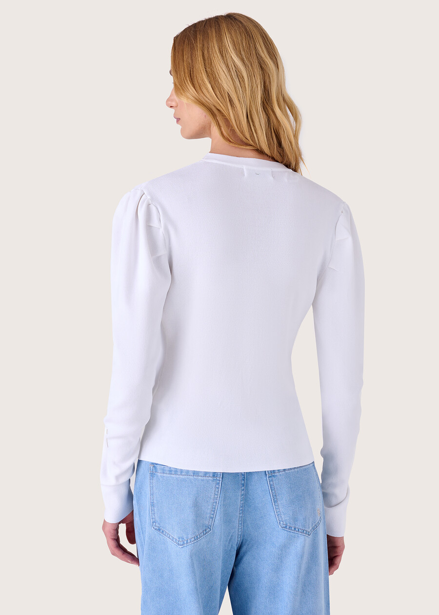 Clio cardigan with puff sleeves BIANCO OPTICAL Woman , image number 3