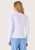 Clio cardigan with puff sleeves BIANCO OPTICAL Woman image number 3