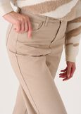 Percy 100% cotton trousers BEIGE Woman image number 3