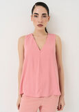 Top Tullio in satin con scollo a V ARANCIONEBEIGE Donna immagine n. 1