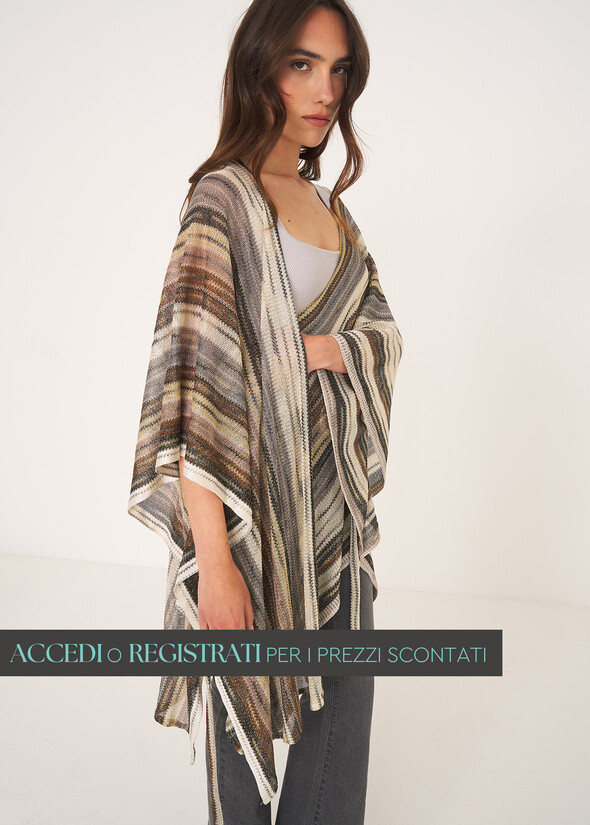 Mantella Milena lurex donna BIANCO BURRO Donna null