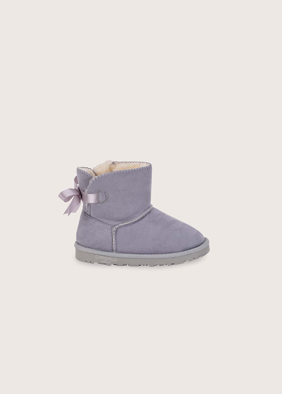 Sahy snowboots in eco-suede for girls GRIGIO MEDIUM GREY Woman , image number 3