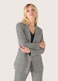 Giasmine check pattern blazer BIANCO WHITE Woman image number 1